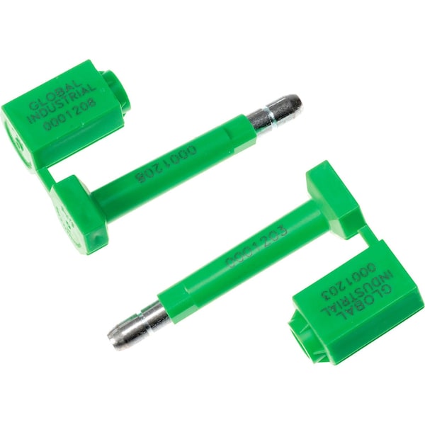 High Security Bolt Seal, Green, 50PK